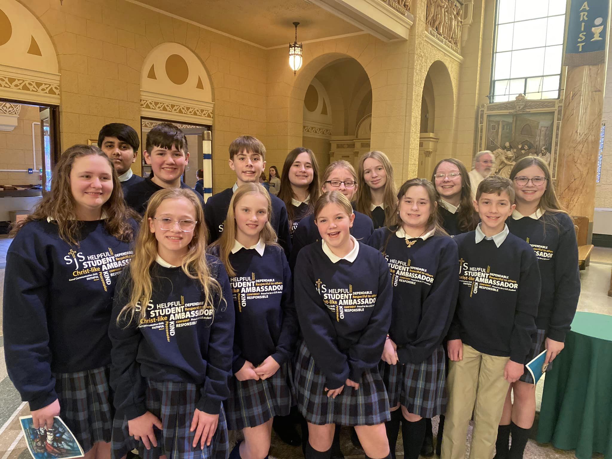 Student Ambassadors Attend Catholic Schools Week Mass