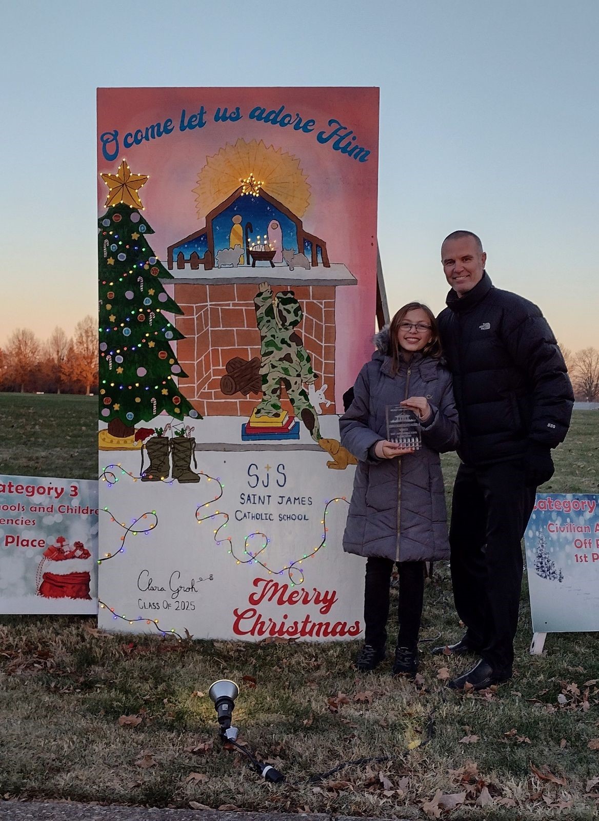 SJS receives first place recognition in Holiday Card Display